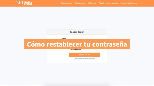 Cómo restablecer tu contraseña