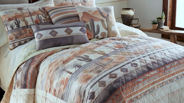 Vimeo video preview for Desert Cactus Quilt Bedding Collection - 1186260854