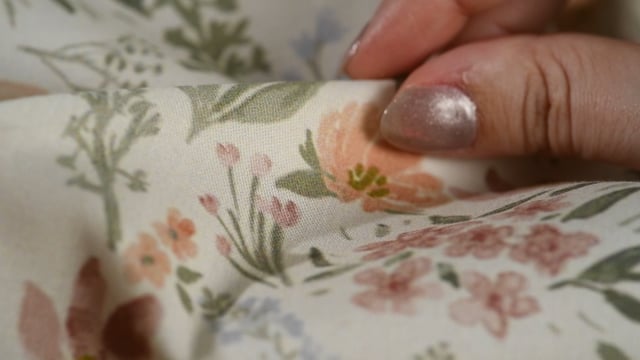 Video showcasing Spoonflower's Petal Signature Cotton
