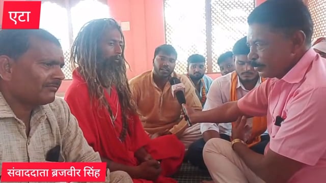 मथुरा चार धाम से लखनऊ निकली पद यात्रा मांस मदिरा मुक्त ब्रज हों एटा के कुराबली पहुंची 