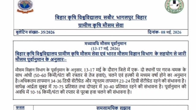 गरजेगा बादल, दौड़ेगी आंधी: बिहार में बदलेगा मौसम का मिजाज, किसानों की बढ़ी चिंता