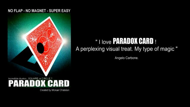 Video Paradox Card (Red) by Mickael Chatelain - Trick (VT)