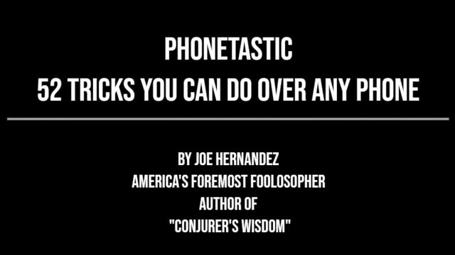 Video PHONETASTIC by Joe Hernandez - Book (VT)