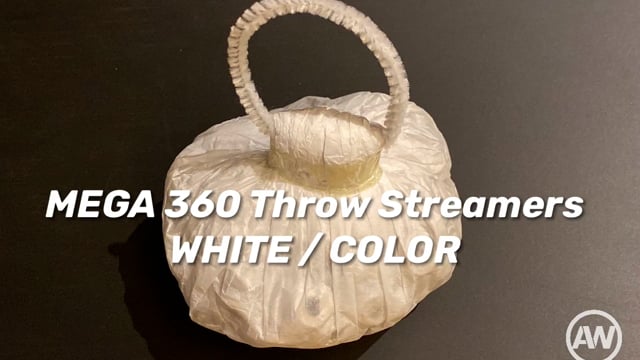 Video MEGA 360 Throw Streamers WHITE by Alan Wong - Trick