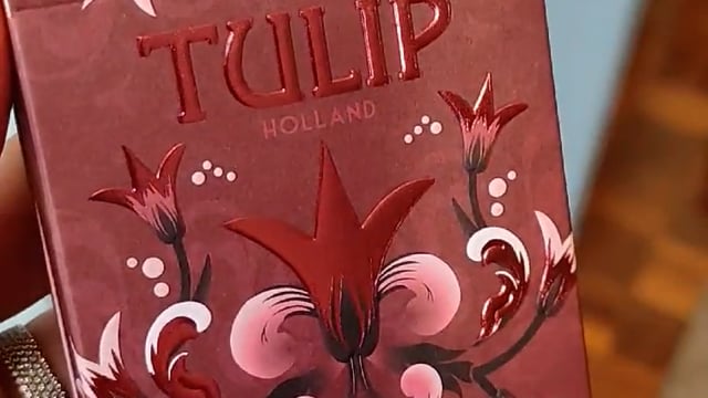 Video Grand Tulip Red Gilded Playing Cards (VT)