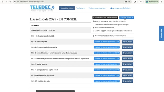 Aperçu de la vidéo nommée « « Dépôt des comptes au Greffe avec TELEDEC » »