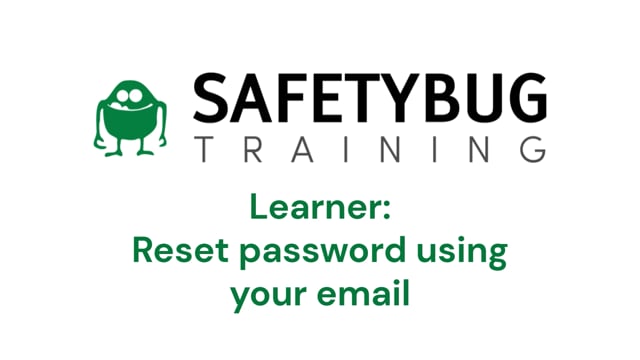 Learner reset your password (Using email)