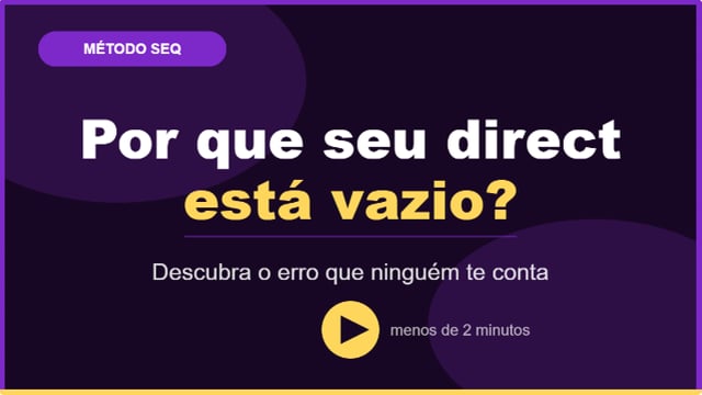 Vídeo explicando o erro que impede os Stories de vender