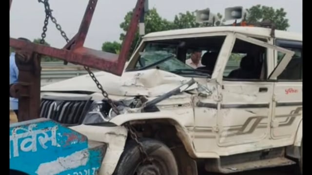 MANT-यमुना एक्सप्रेस वे पर विधायक की एस्कॉर्ट गाड़ी हादसे का शिकार उपनिरीक्षक राजन सिंह यादव का,निधन,,
