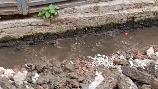 सहारनपुर में गांधी कॉलोनी में एक गली का निर्माण जिसमें पुरानी नाली की ईट उखाड़ कर दोबारा लगाए जा रहे हैं पुरानी ईट