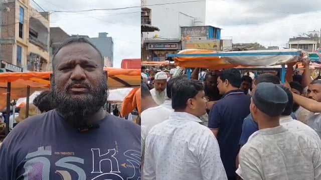भाजी मार्केट येथे दुकानदार व हातगाडेवाले यांच्यात बाचाबाची,नगरपालिकेने लक्ष देण्याची मागणी