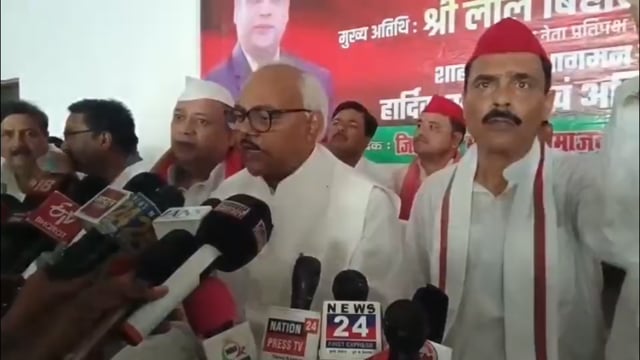 नेता प्रतिपक्ष लाल बिहारी यादव ने प्रत्याशी के समर्थन में मांगे वोट शाहजहांपुर
