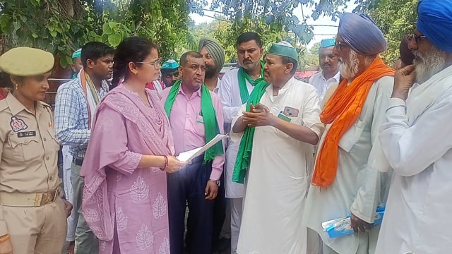 किसान यूनियन के नेता ने दिया ज्ञापन