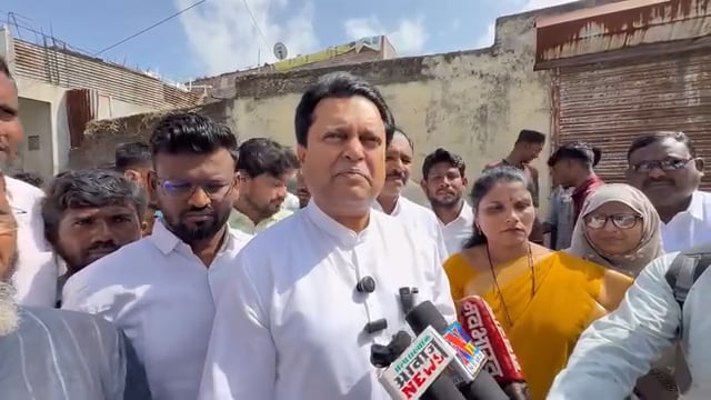 अंजली नगर भागात घराला लागलीआग,आमदार अमित देशमुख यांनी केली पाहणी
