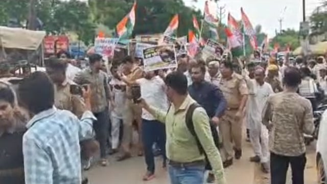 MANT-मांट में कांग्रेस का शक्ति प्रदर्शन, पुलिस ने रोका तो बदल गया, पूरा घटनाक्रम,,