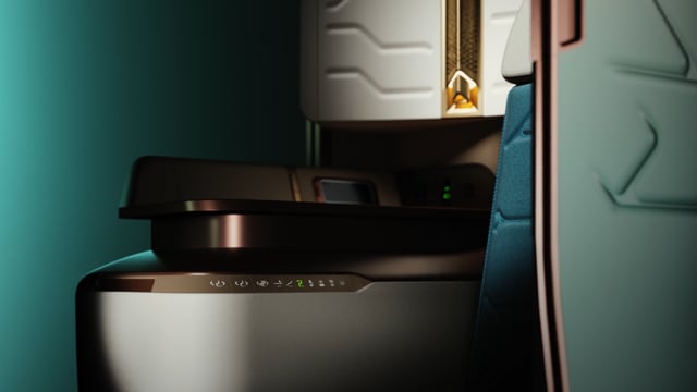 Royal Brunei 787 business class cabin CGI teaser