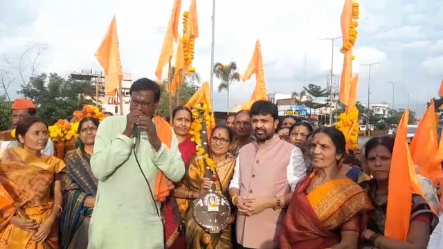आमदार संजय बनसोडे यांच्या उपस्थितीत भक्तीशक्ती पदयात्रेला तोंडार येथून प्रारंभ