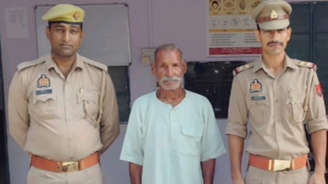 MANT-जमीनी विवाद में तमंचा लहराकर धमकाने वाला 70 वर्षीय बुजुर्ग गिरफ्तार, अवैध तमंचा व कारतूस, बरामद,,