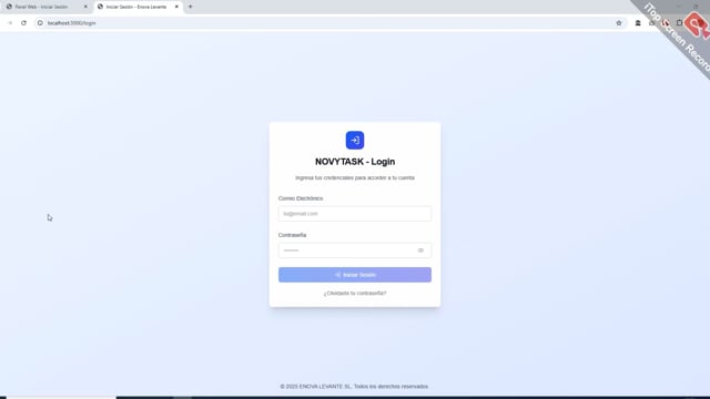 Portada Vídeo Acceso al Sistema