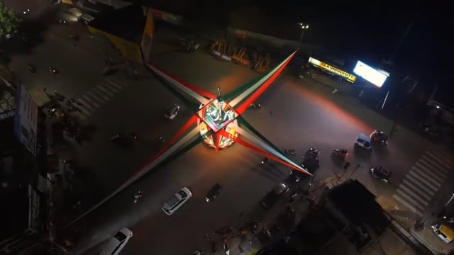 Mathura- मथुरा में 15 अगस्त को लेकर शहर के प्रमुख चौराहों, तिराहों और मार्गों पर तिरंगे की रोशनी से की गई भव्य सजावट____
