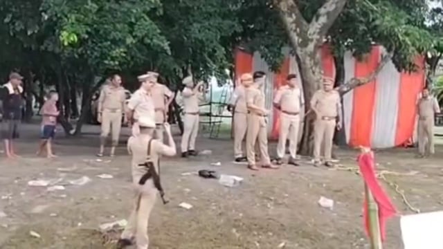 धनाराघाट पर एडिशनल एसपी ने काबड़ियो की सुरक्षा व्यवस्था को लेकर किया निरीक्षण