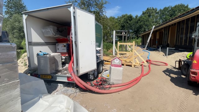 Inblazen cellulose isolatie nieuwbouwproject