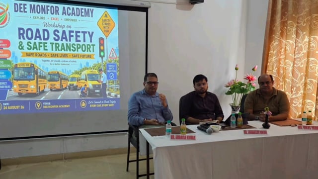 विद्यार्थियों की सुरक्षा सर्वोपरि परिवहन व्यवस्था को लेकर RTO  तथा ARTOकी उपस्थिति में डी मोनफोर अकादमी में विशेष बैठक