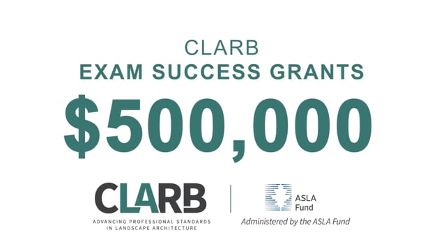 CLARB Donates $500,000 to the ASLA Fund to Launch CLARB Exam Success Grants 