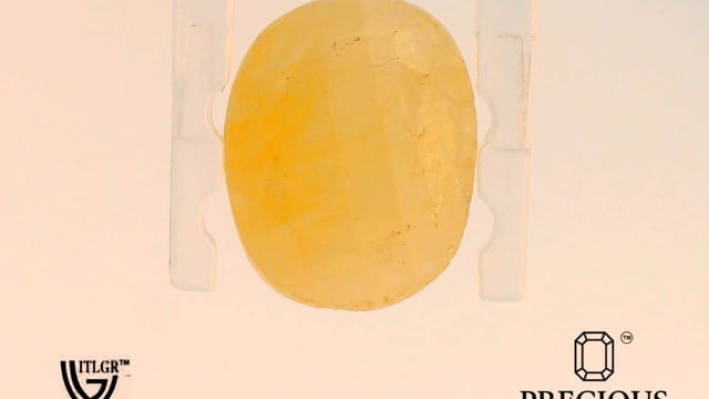 Yellow Sapphire guru ratan 4.98 Carat — video