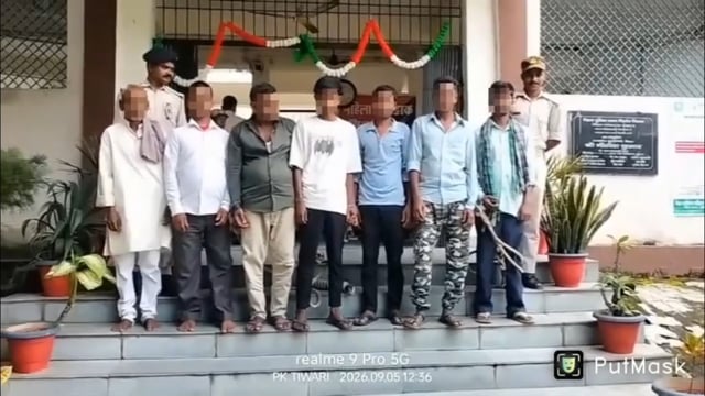 शराब पीकर हंगामा करने के आरोप में सात गिरफ्तार, भेजा गया न्यायालय