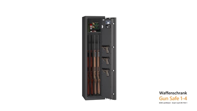Waffenschrank Grad 0 / 1 EN 1143-1 Gun Safe 0-4 - Video Vorschau