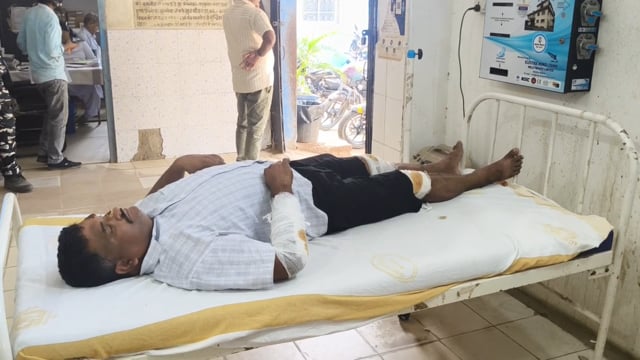 तेज रफ्तार स्कार्पियो ने बाइक सवार दो पुलिसकर्मियों को मारी टक्कर, एक पटना रेफर।