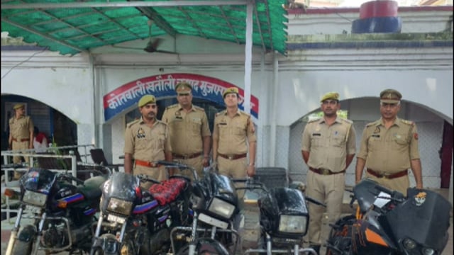 थाना खतोंली पुलिस ने 3 नाबालिको बच्चों को 5 चोरी की बाईक समेत पकड़ा