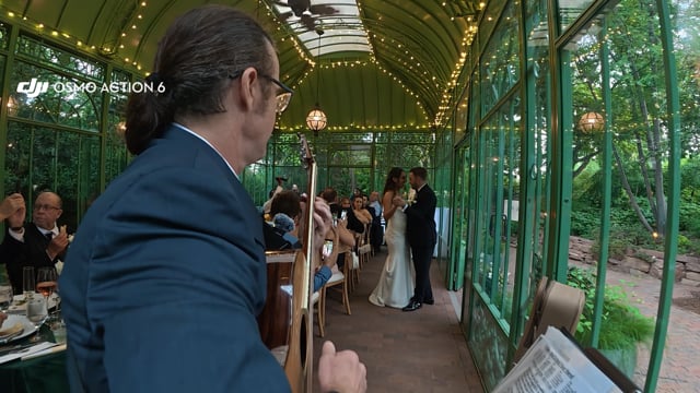 Kenny Kidd performing at Denver Botanic Gardens wedding