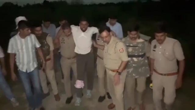 मथुरा में धर्मांतरण और अपहरण केस का मुख्य आरोपी मुठभेड़ में गिरफ्तार, पैर में लगी गोली