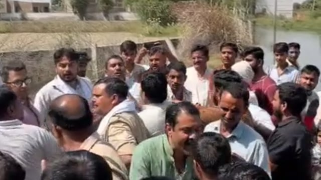 गोवर्धन क्षेत्र भाजपा विधायक ठाकुर मेग श्याम के काफिले का ग्रामीणों ने किया विरोध लाइव न्यूज़
