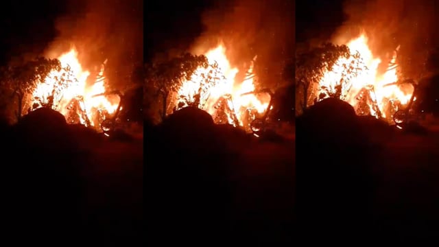 उसका बाजार में छप्पर में लगी भीषण आग, एक भैंस, गाय और 20 बकरियां झुलसीं