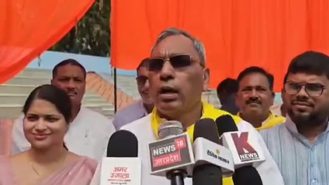 ओम प्रकाश राजभर ने दिया मीडिया को अपना बयान
