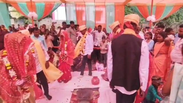 मुख्यमंत्री सामुहिक विवाह योजना अंतर्गत 39जोडे हुए एक दुसरे के