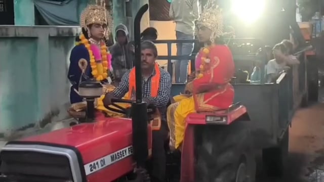 मांट क्षेत्र के जावरा में निकली भगवान श्री राम की बारात।