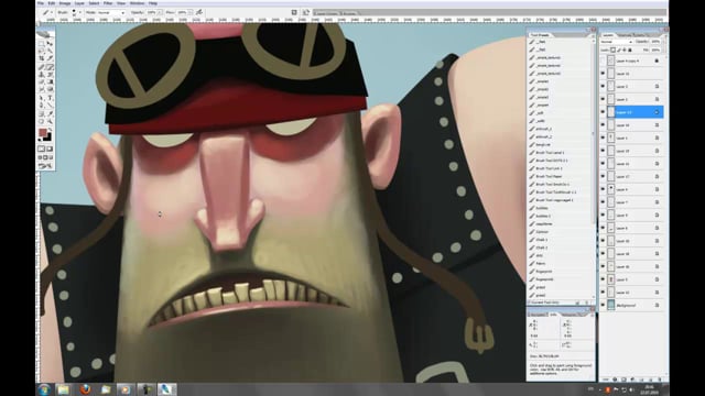 Old Biker - Digital art Process by Denis Zilber