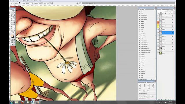 Digital Illustration process by Denis Zilber