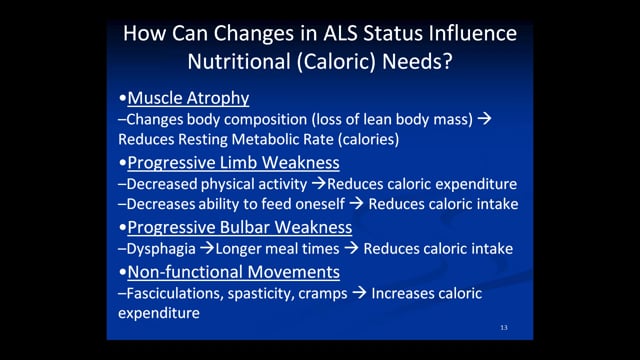 Updates in Nutritional Interventions for ALS Screen Grab