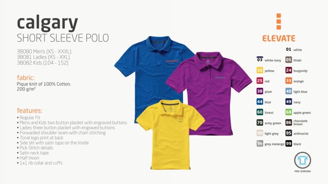 Video av Calgary kortärmad herrpikétröja