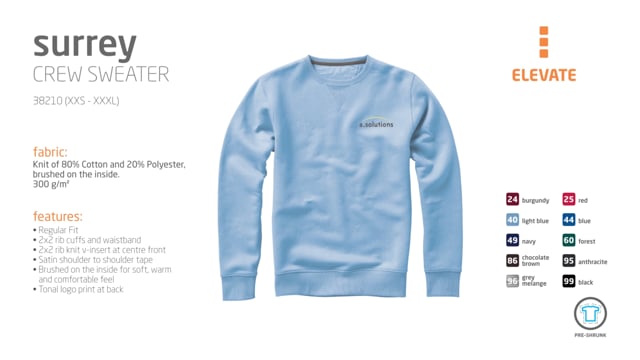 Video av Surrey tröja unisex med rund hals