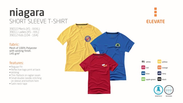 Video av Niagara kortärmad funktions t-shirt för herr