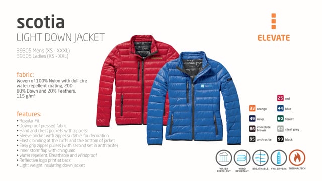 Video av Scotia lättvikts dunjacka män