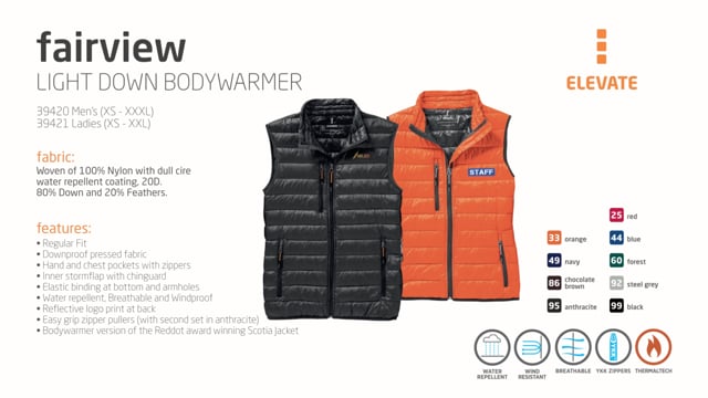 Video av Fairview lättvikts dunväst herr