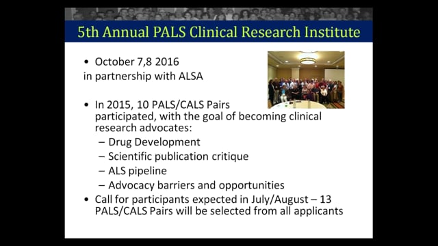 ALS Clinical Trial Pipeline Series - Spring 2016 Screen Grab