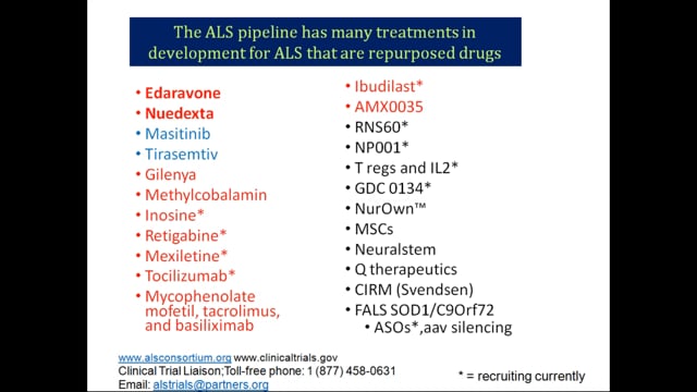 ALS Clinical Trial Pipeline Series - Fall 2016 Screen Grab